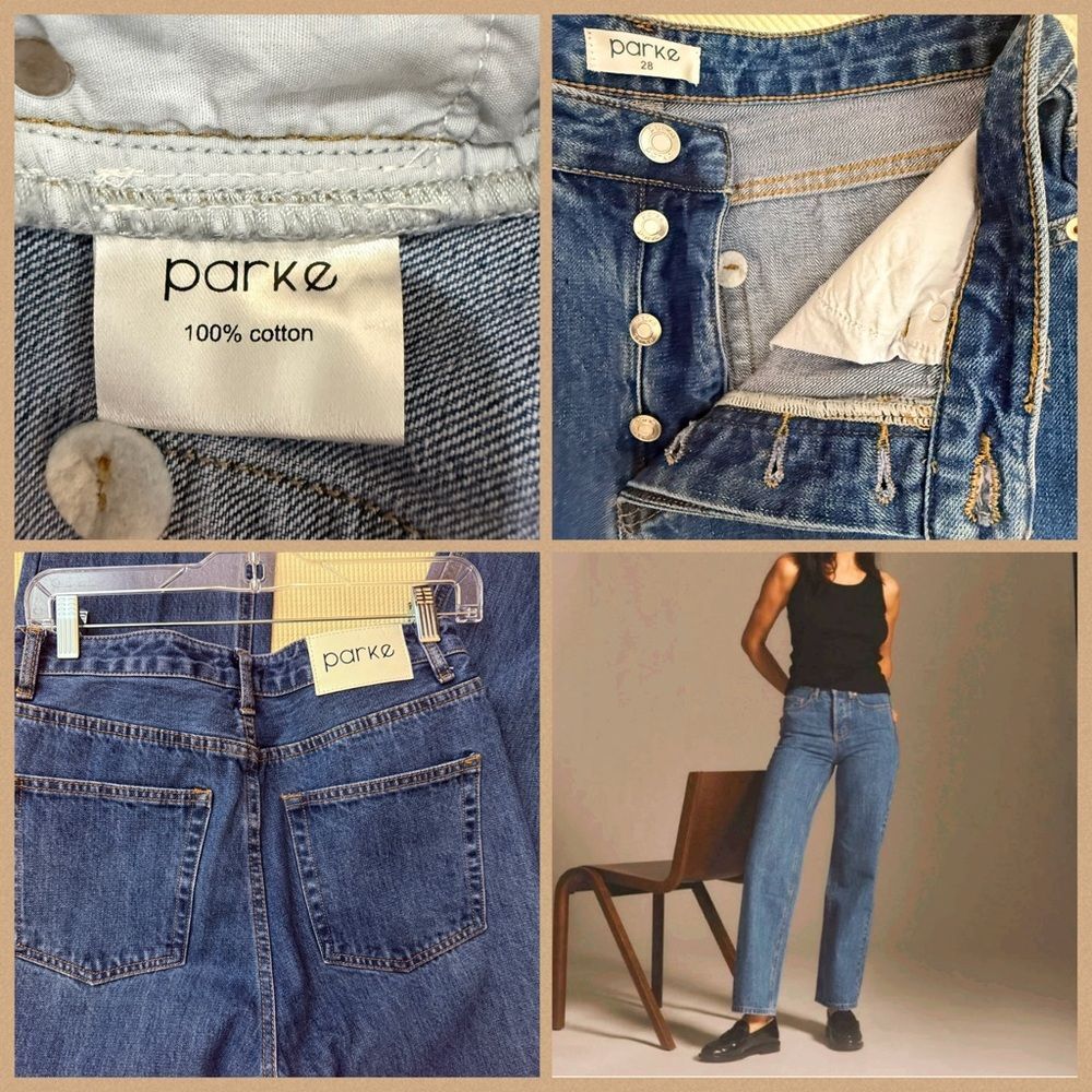 Parke  Straight Leg / High Rise -Medium Wash  Denim Jean Current NWOT SIZE 28